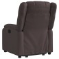 vidaXL Sillón reclinable elevable tela marrón oscuro vidaXL Sillón reclinable elevable tela marrón oscuro