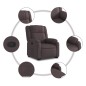 vidaXL Sillón reclinable elevable tela marrón oscuro vidaXL Sillón reclinable elevable tela marrón oscuro