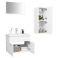 vidaXL Juego de muebles de baño madera de ingeniería blanco vidaXL Juego de muebles de baño madera de ingeniería blanco