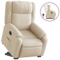 vidaXL Sillón reclinable elevable de tela color crema vidaXL Sillón reclinable elevable de tela color crema
