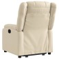 vidaXL Sillón reclinable elevable de tela color crema vidaXL Sillón reclinable elevable de tela color crema