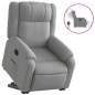 vidaXL Sillón eléctrico reclinable elevable de tela gris claro vidaXL Sillón eléctrico reclinable elevable de tela gris claro