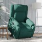 vidaXL Sillón eléctrico reclinable elevable de tela verde oscuro vidaXL Sillón eléctrico reclinable elevable de tela verde oscuro