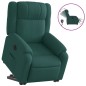 vidaXL Sillón eléctrico reclinable elevable de tela verde oscuro vidaXL Sillón eléctrico reclinable elevable de tela verde oscuro