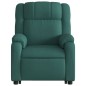 vidaXL Sillón eléctrico reclinable elevable de tela verde oscuro vidaXL Sillón eléctrico reclinable elevable de tela verde oscuro