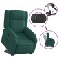 vidaXL Sillón eléctrico reclinable elevable de tela verde oscuro vidaXL Sillón eléctrico reclinable elevable de tela verde oscuro