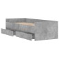 vidaXL Estructura de cama con cajones gris hormigón 100x200 cm