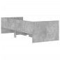 vidaXL Estructura de cama con cajones gris hormigón 100x200 cm