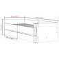 vidaXL Estructura de cama con cajones gris hormigón 100x200 cm