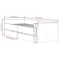 vidaXL Estructura de cama con cajones negro 75x190 cm vidaXL Estructura de cama con cajones negro 75x190 cm