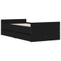 vidaXL Estructura de cama con cajones negro 90x190 cm vidaXL Estructura de cama con cajones negro 90x190 cm