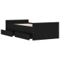 vidaXL Estructura de cama con cajones negro 90x190 cm vidaXL Estructura de cama con cajones negro 90x190 cm