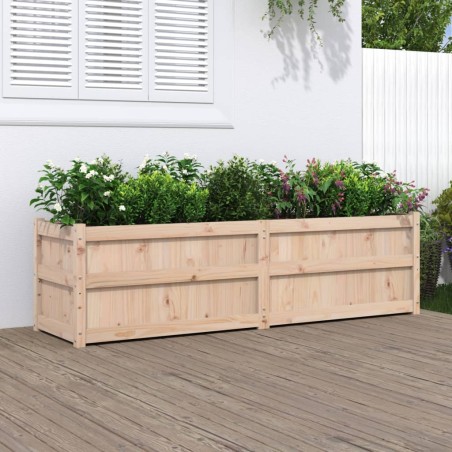 vidaXL Jardinera de madera maciza de pino 180x50x50 cm