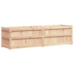 vidaXL Jardinera de madera maciza de pino 180x50x50 cm