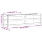 vidaXL Jardinera de madera maciza de pino 180x50x50 cm