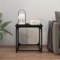vidaXL Mesa auxiliar de madera contrachapada negro 40x40x40 cm