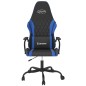 vidaXL Silla gaming de masaje cuero sintético negro y azul vidaXL Silla gaming de masaje cuero sintético negro y azul