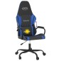 vidaXL Silla gaming de masaje cuero sintético negro y azul vidaXL Silla gaming de masaje cuero sintético negro y azul