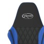 vidaXL Silla gaming de masaje cuero sintético negro y azul vidaXL Silla gaming de masaje cuero sintético negro y azul
