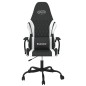 vidaXL Silla gaming de masaje cuero sintético negro y blanco vidaXL Silla gaming de masaje cuero sintético negro y blanco