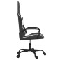 vidaXL Silla gaming de masaje cuero sintético negro y blanco vidaXL Silla gaming de masaje cuero sintético negro y blanco