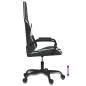 vidaXL Silla gaming de masaje cuero sintético negro y blanco vidaXL Silla gaming de masaje cuero sintético negro y blanco