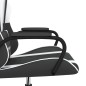 vidaXL Silla gaming de masaje cuero sintético negro y blanco vidaXL Silla gaming de masaje cuero sintético negro y blanco