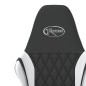 vidaXL Silla gaming de masaje cuero sintético negro y blanco vidaXL Silla gaming de masaje cuero sintético negro y blanco