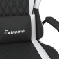 vidaXL Silla gaming de masaje cuero sintético negro y blanco vidaXL Silla gaming de masaje cuero sintético negro y blanco
