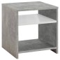 FMD Mesa de centro con estante gris hormigón y blanco FMD Mesa de centro con estante gris hormigón y blanco