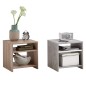 FMD Mesa de centro con estante gris hormigón y blanco FMD Mesa de centro con estante gris hormigón y blanco