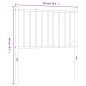 vidaXL Cabecero de metal blanco 80 cm