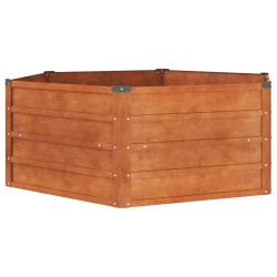 vidaXL Arriate oxidado de acero corten 129x129x45 cm