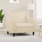 vidaXL Sillón de tela color crema 60 cm vidaXL Sillón de tela color crema 60 cm