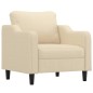 vidaXL Sillón de tela color crema 60 cm vidaXL Sillón de tela color crema 60 cm