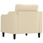 vidaXL Sillón de tela color crema 60 cm vidaXL Sillón de tela color crema 60 cm