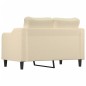 vidaXL Sofá de 2 plazas de tela color crema 120 cm vidaXL Sofá de 2 plazas de tela color crema 120 cm