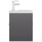 vidaXL Mueble con lavabo aglomerado gris brillante vidaXL Mueble con lavabo aglomerado gris brillante