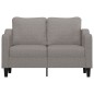 vidaXL Sofá de 2 plazas de tela gris taupé 140 cm