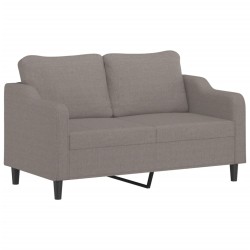 vidaXL Sofá de 2 plazas de tela gris taupé 140 cm