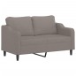 vidaXL Sofá de 2 plazas de tela gris taupé 140 cm