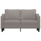 vidaXL Sofá de 2 plazas de tela gris taupé 140 cm