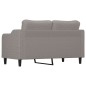 vidaXL Sofá de 2 plazas de tela gris taupé 140 cm