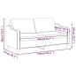 vidaXL Sofá de 2 plazas de tela gris taupé 140 cm