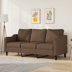 vidaXL Sofá de 3 plazas de tela marrón 180 cm
