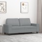 vidaXL Sofá de 2 plazas de tela gris claro 140 cm vidaXL Sofá de 2 plazas de tela gris claro 140 cm