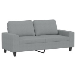 vidaXL Sofá de 2 plazas de tela gris claro 140 cm