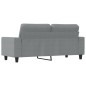vidaXL Sofá de 2 plazas de tela gris claro 140 cm vidaXL Sofá de 2 plazas de tela gris claro 140 cm