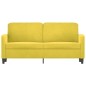 vidaXL Sofá de 2 plazas terciopelo amarillo 140 cm vidaXL Sofá de 2 plazas terciopelo amarillo 140 cm