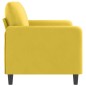 vidaXL Sofá de 2 plazas terciopelo amarillo 140 cm vidaXL Sofá de 2 plazas terciopelo amarillo 140 cm